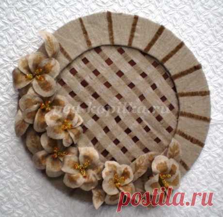 Панно из мешковины "Вдохновение"