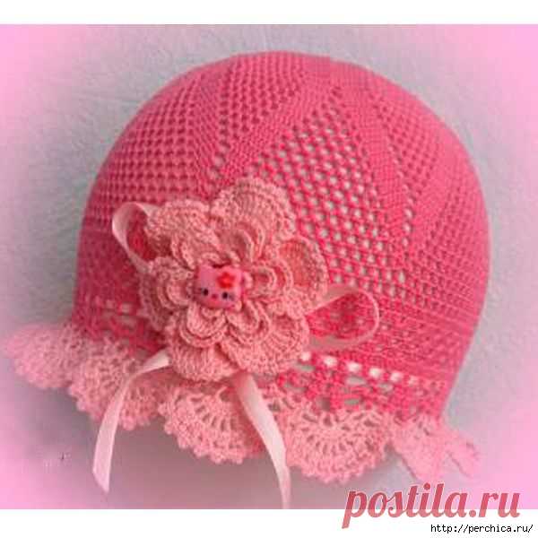 Летние шляпки-панамочки для девочек крючком. Схемы и МК
