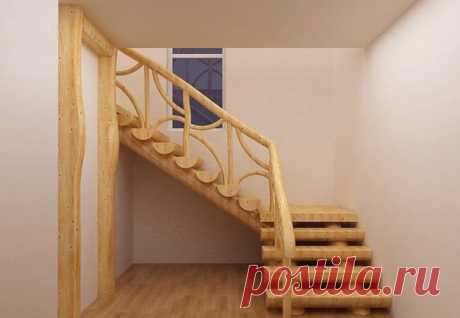 Лестница из бревна, оцените)