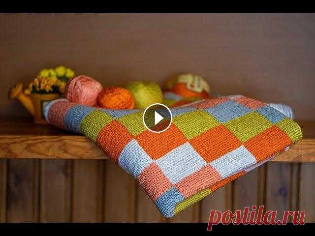 МК Детский плед крючком//Тунисское вязание//how to knit a blanket Кому интересно тунисское вязание крючком - проходите :) Будем вязать детский плед крючком. Техника выполнения очень простая. Цвета пряжи можно комбини...
