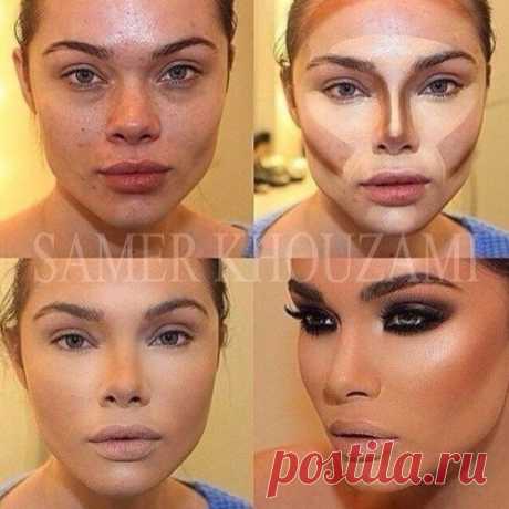 Контурирование разных типов лица