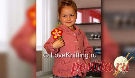 Розовый жакет   | Loveknitting.ru