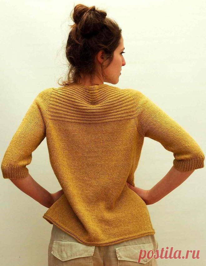 Бесшовный пуловер спицами Ioky