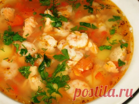 Нежный супчик с креветками придется по вкусу всей семье | Вкусные рецепты