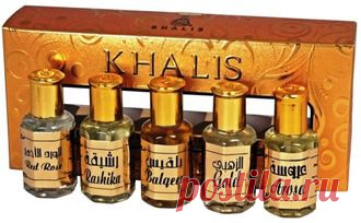 Набор духов Khalis Gold / Кхалис Голд от Khalis Perfumes, 5 ароматов в Золотой коллекции масляных арабских духов бренда Khalis в СПб