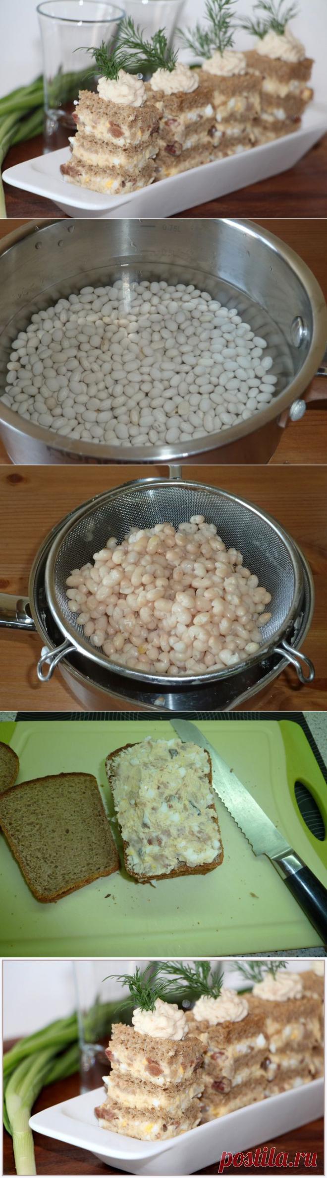 Закусочные "пирожные" с сельдью и необычным кремом.