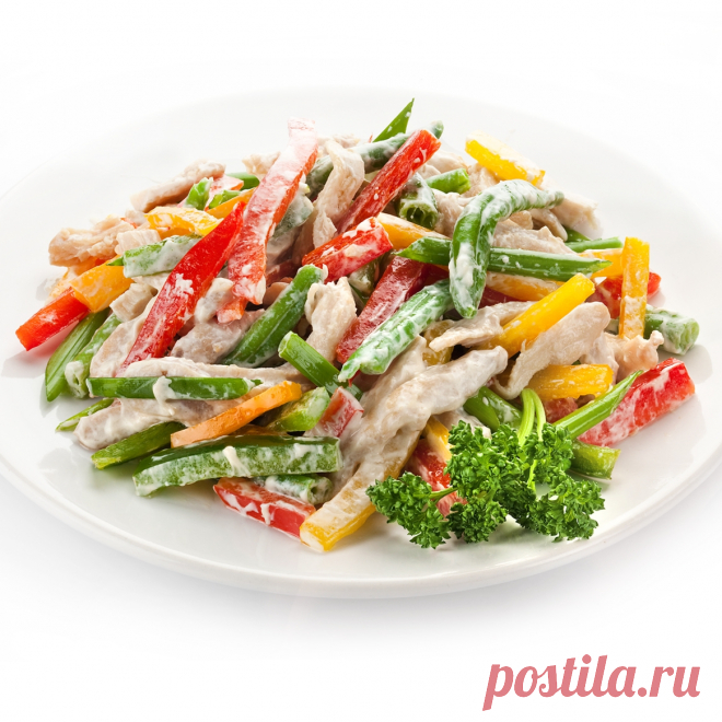 Салат с курицей и перцем рецепты приготовления