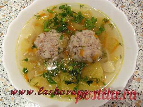 Суп с фрикадельками в мультиварке