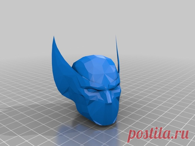 Wolverine Cowl by Jace1969 An old file from my Pepakura making days that I discovered in Pepakura Designer you can export to .OBJ and in 