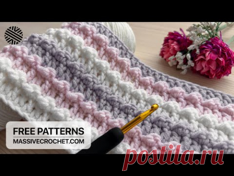 VERY EASY & FAST Crochet Pattern for Beginners! ⚡️⚡️ Crochet Stitch for Baby Blanket & Bag