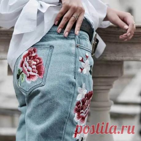 ДЖИНСЫ С ВЫШИВКОЙ