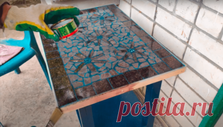 Отличный способ утилизации битой плитки. Результат вас поразит