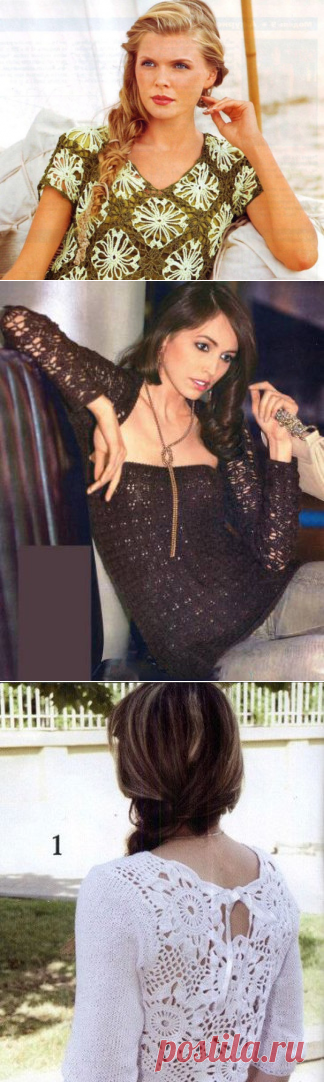 Схемы вязания свитеров крючком - Портал рукоделия и моды