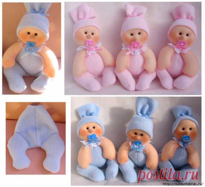 Текстильные пупсы. Выкройка.