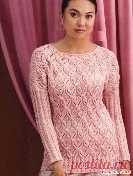 Розовый ажурный джемпер - Вязание - Страна Мам