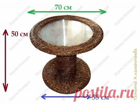Столик из газетных трубочек для дачи Ещё летом сплела столик для дачи. Для основы использовала бросовый материал: пластмассовую катушку из-под кабеля, сотовый поликарбонат, старые газеты. Очень удачные размеры, так как по высоте совпадают с подлокотником кресла. Ниже можно посмотреть видео мастер-класс , но более подробно описываю при помощи фотографий.