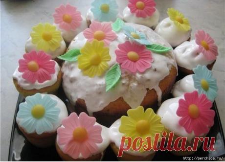 Украшение кулича сахарной мастикой+много мастер-классов