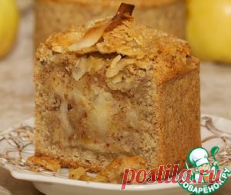 Яблочно-миндальная шарлотка - кулинарный рецепт