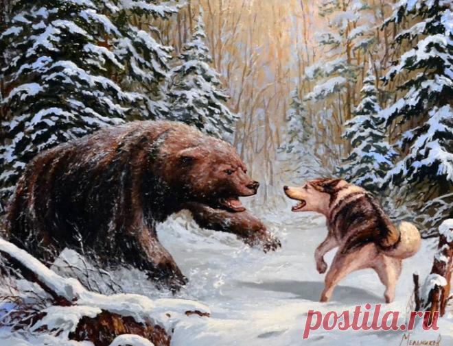 Зимние пейзажи и охота. 3 часть.Художник Мельников Александр Анатольевич .