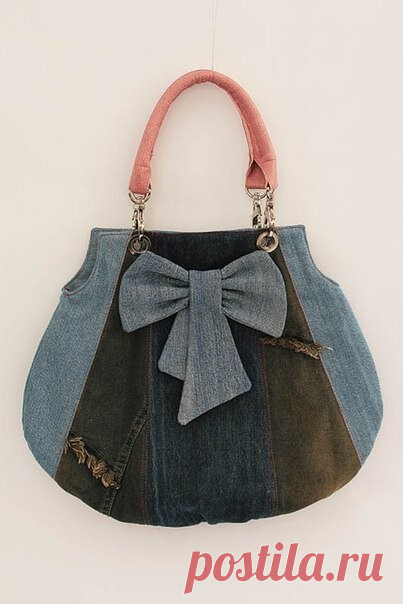 Джинсовая сумка: мастер-класс Джинсовая сумка: мастер-классМожно использовать две пары старых джинсов разного цвета.
