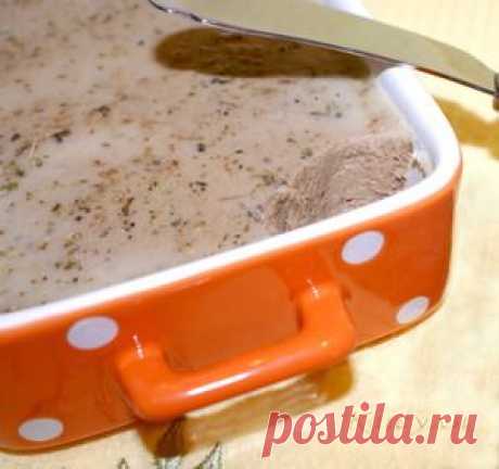 Паштет из куриной печени с грибами.