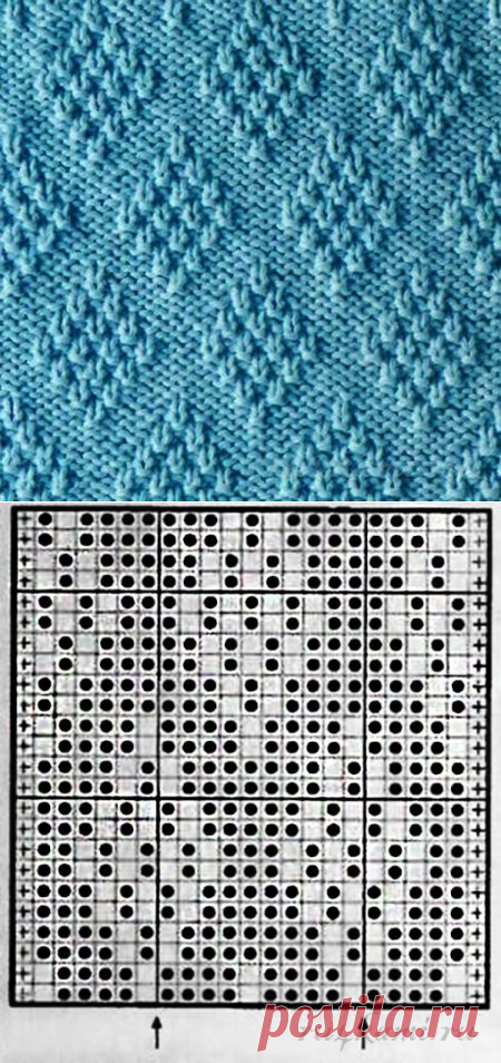 Узоры спицами «Ромбы» » Сайт 