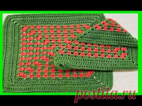 Квадратный МОТИВ , просто вяжется и КРАСИВО получается , crochet beautiful pattern (узор № 430)