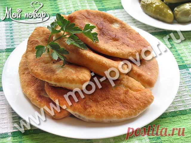 невероятно вкусные жареные пирожки с картофелем (постные) - тонкое нежное тесто и много картофельной начинки