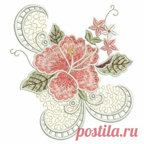 Hibiscus Delight Set, 10 Designs - 3 Sizes! | Wedding | Machine Embroidery Designs | SWAKembroidery.com