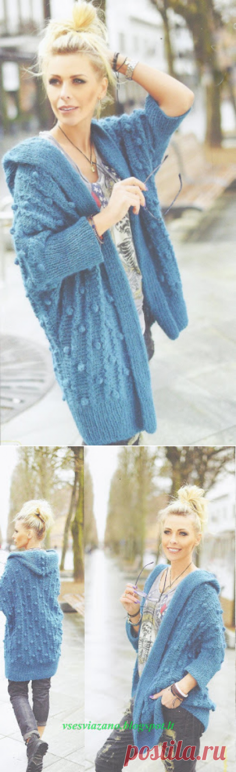 ВСЕ СВЯЗАНО. ROSOMAHA.: Весенний жакет с капюшоном по интересной выкройке