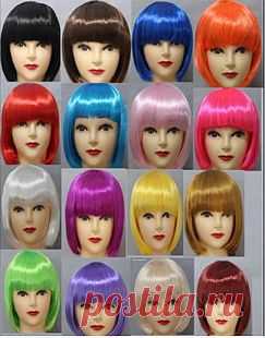 Парики цветные