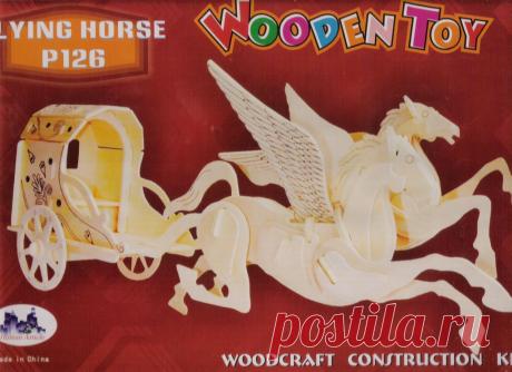 Чертеж поделки «Пегас и колесница». — Чудо-лобзик