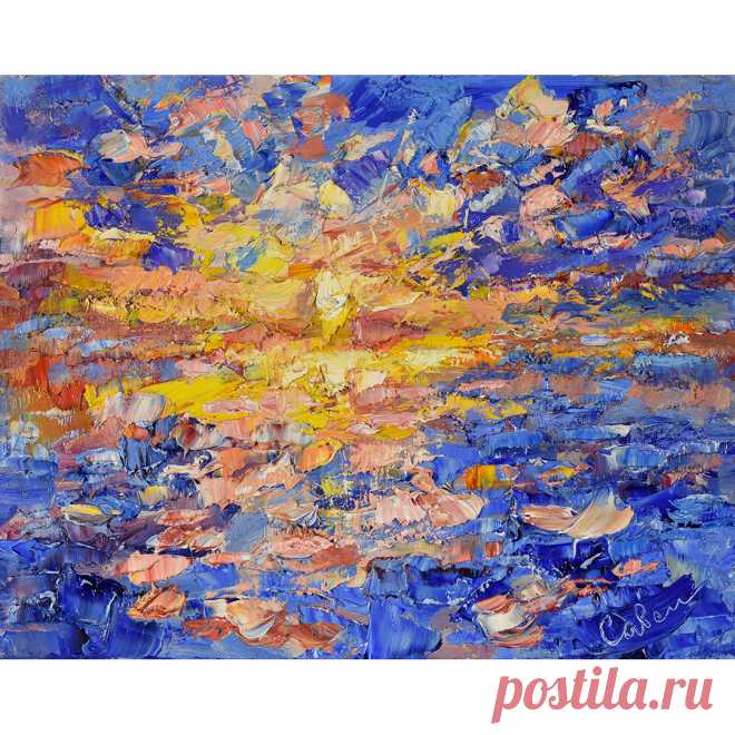 Seascape Painting Sunset Landscape Original Oil Artwork Sea - Inspire Uplift Seascape Painting Sunset Landscape Original Oil Artwork Sea Sky Nature Art Small Plein Air Impressionism 
 100% Handmade Original Artwork