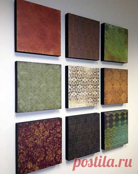 (13) How to Make Affordable Scrapbook Paper Wall Art