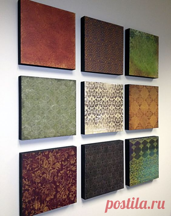 (13) How to Make Affordable Scrapbook Paper Wall Art