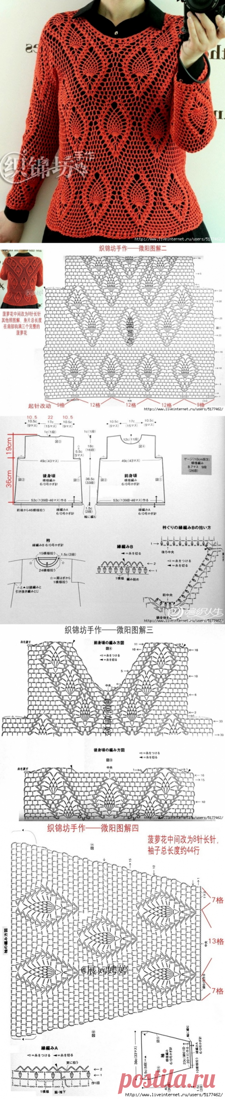 Кофточка ананасами
