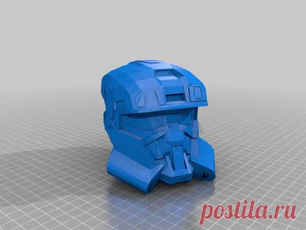 Halo Reach EDO helmet by Jace1969 An old file from my Pepakura making days that I discovered in Pepakura Designer you can export to .OBJ and in 