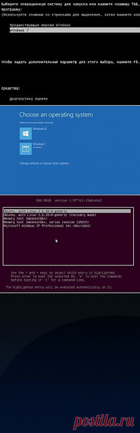 Совмещение нескольких операционных систем (Windows XP, 7, 8, Linux). | ПК это просто