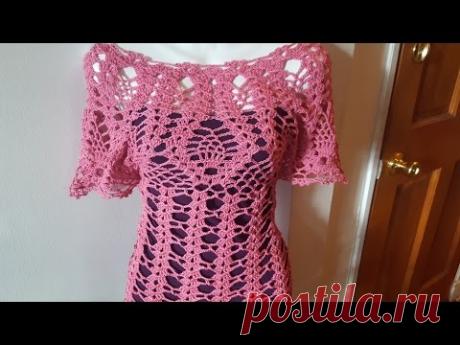 Blusa de Piñas PARTE #1 a Crochet (ganchillo)