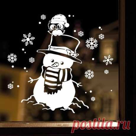 Уютные рисунки на окнах