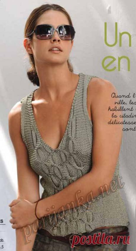 Пуловер без рукавов (ж)