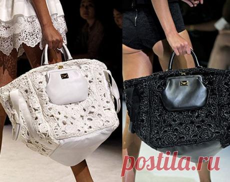 Сумочки, связанные крючком, от Dolce Gabbana — Рукоделие