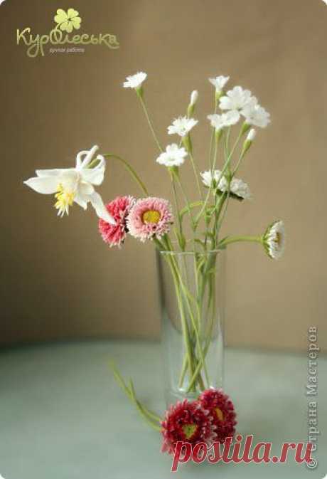 Мини мастер-класс аквилегии. Отдельные штрихи. Холодный фарфор. | Страна Мастеров