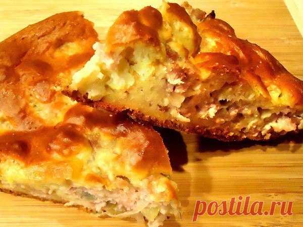 Пирог с мясом «БЫСТРЕЕ И ЛЕГЧЕ НЕ БЫВАЕТ» - Простые рецепты Овкусе.ру