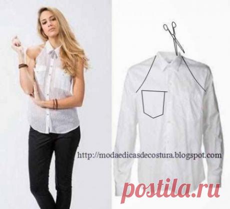 Переделки - что можно сшить из мужской рубашки