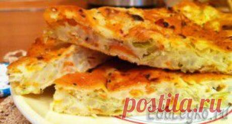 Капустный пирог - ленивый вариант с молодой капустой | Еда-легко!