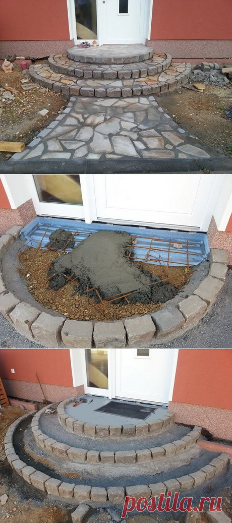 Полукруглое крыльцо из бетона — Сделай сам, идеи для творчества - DIY Ideas