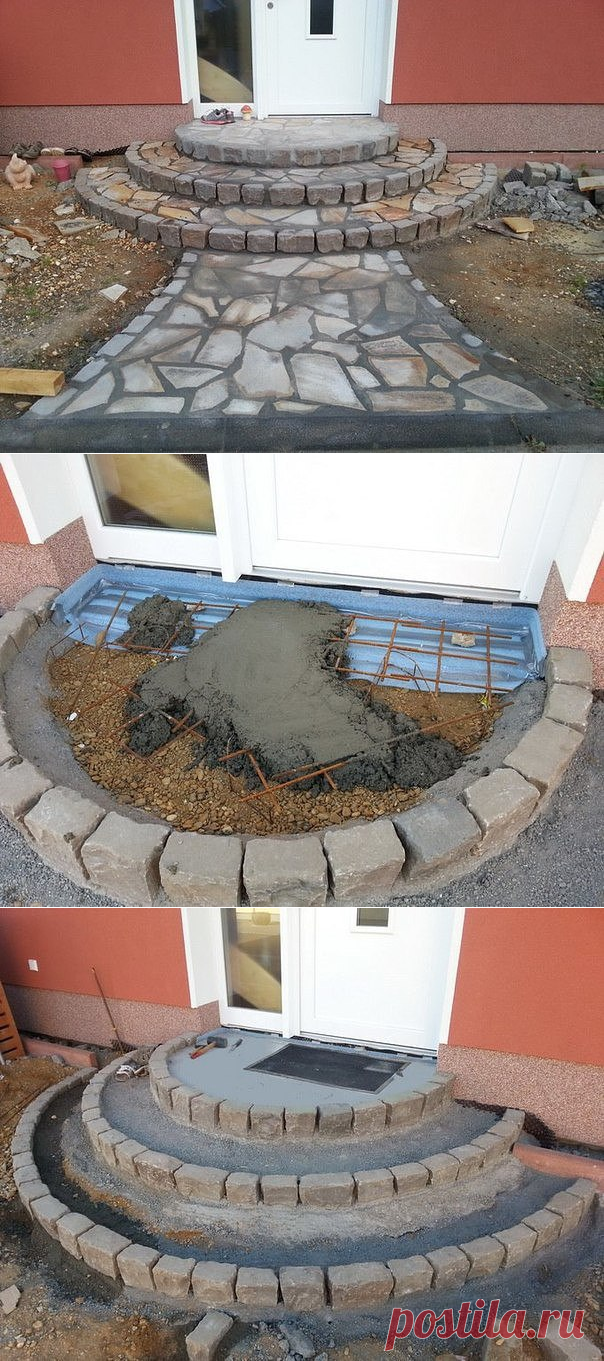 Полукруглое крыльцо из бетона — Сделай сам, идеи для творчества - DIY Ideas