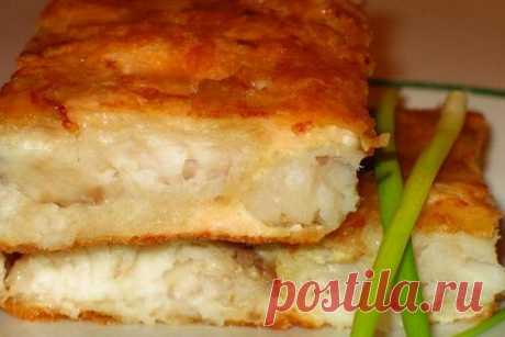 Нежная рыба под сырном суфле