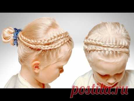 Плетение с высоким пучком на длинные волосы за 5 минут - YouTube
